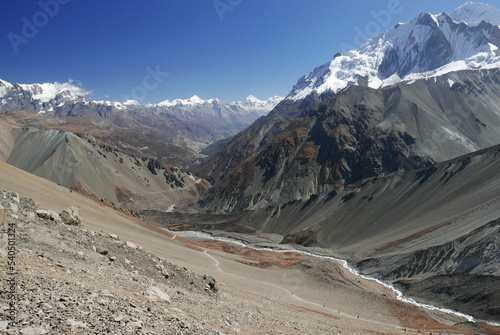 Annapurna Circuit, Himalaya, Nepal, High mountains, lake, Tilicho, trekking, hiking, river, snow Mointains