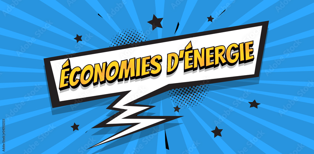 économies d'énergie bulle bd bleue Stock Illustration | Adobe Stock