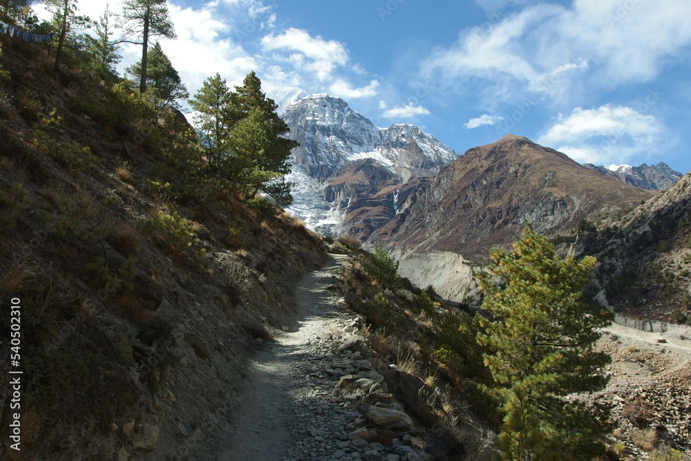 Annapurna Circuit, Himalaya, Nepal, High mountains, lake, Tilicho, trekking, hiking, river, snow Mointains