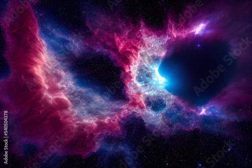 Magnificent Nebula in Deep Space