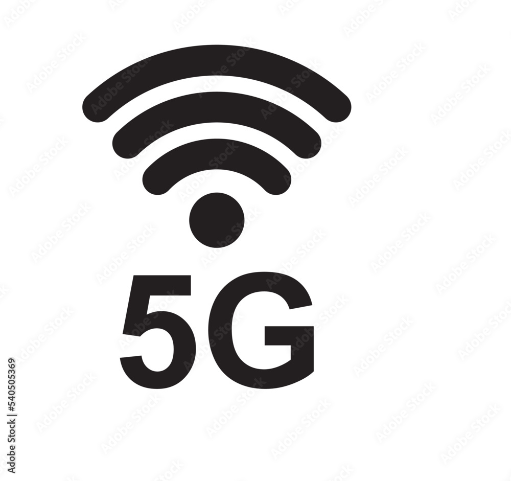 5G icon. High speed wifi or wireless network logo. Mobile Internet technology symbol. Vector illustration on white background. 5G icon. High speed wifi or wireless network logo. Mobile Internet technology symbol. Vector illustration on white background.