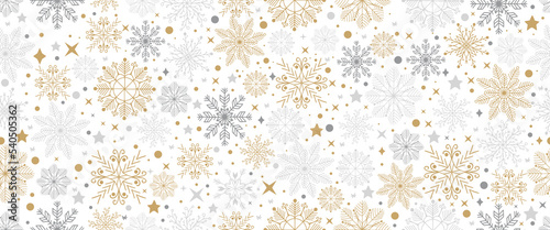 Vector Seamless Christmas and New Year`s pattern. Winter and Christmas elements. Wrap for gifts. Vector illustration. 
