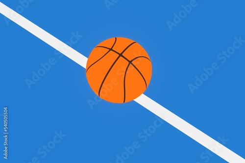 Illustration of basketball, 3d render