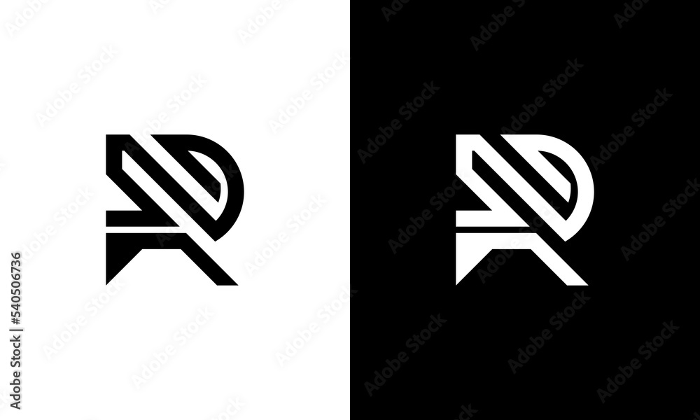 letter r line abstract logo design Stock Vector | Adobe Stock