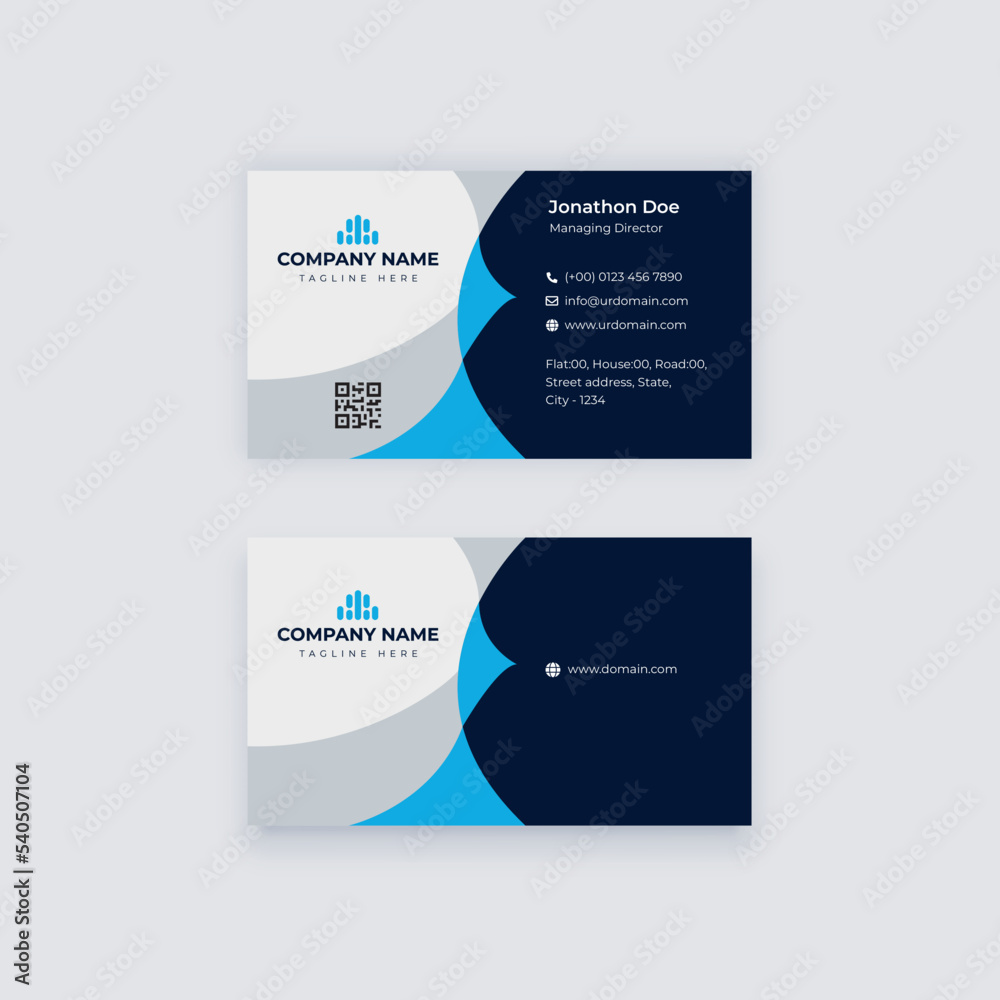 Business Card Design. Colorful Business Card Design