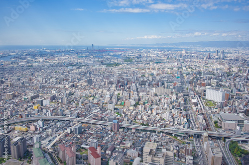 Osaka city view from the skyscraper in Tennoji, Osaka, Japan © ShiiSan