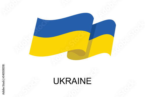 Flag Ukraine vector. Ukrainian flag on white background. eps10