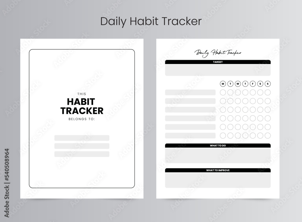 Daily Habit Tracker Log Book | KDP Daily Habit Tracker Log Book | KDP