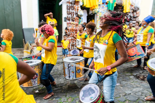  Members of percussion band Dida are seen during performance at Pelourinho. photo