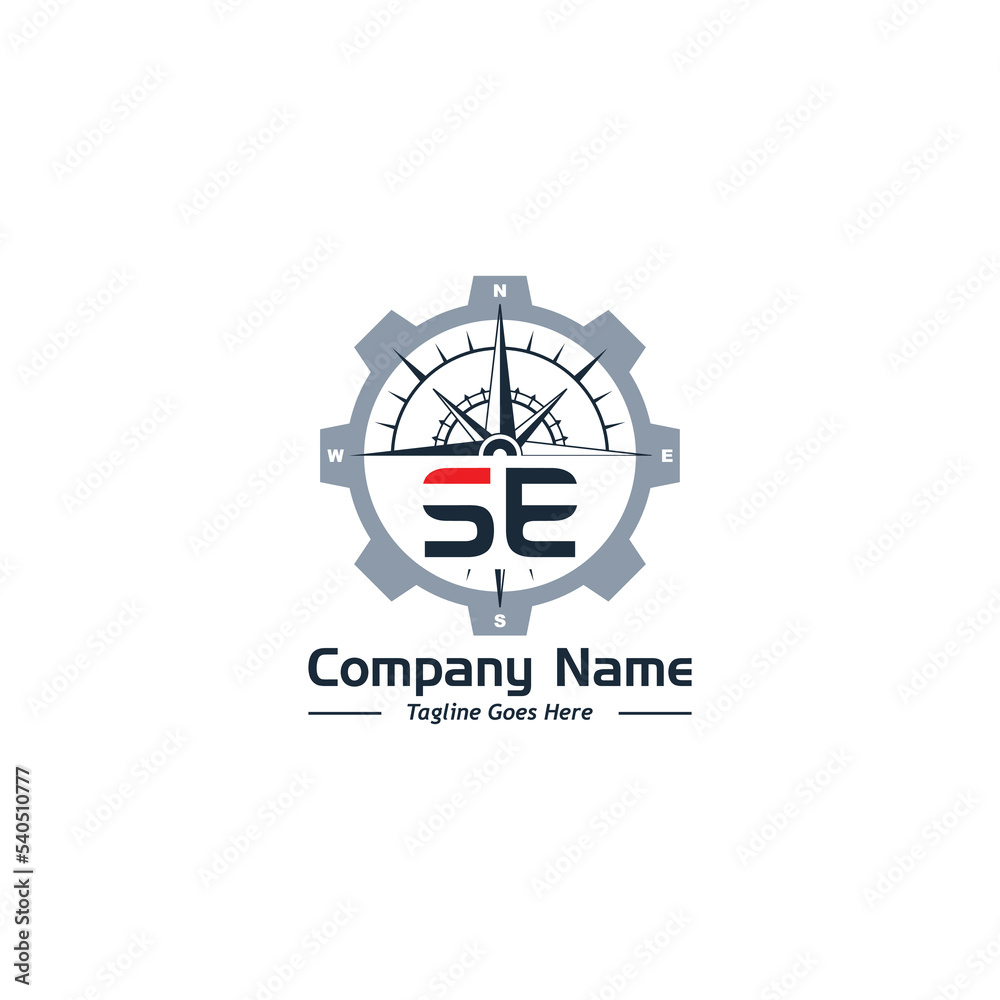 compass se letters logo, sample company logo, a simple vector design