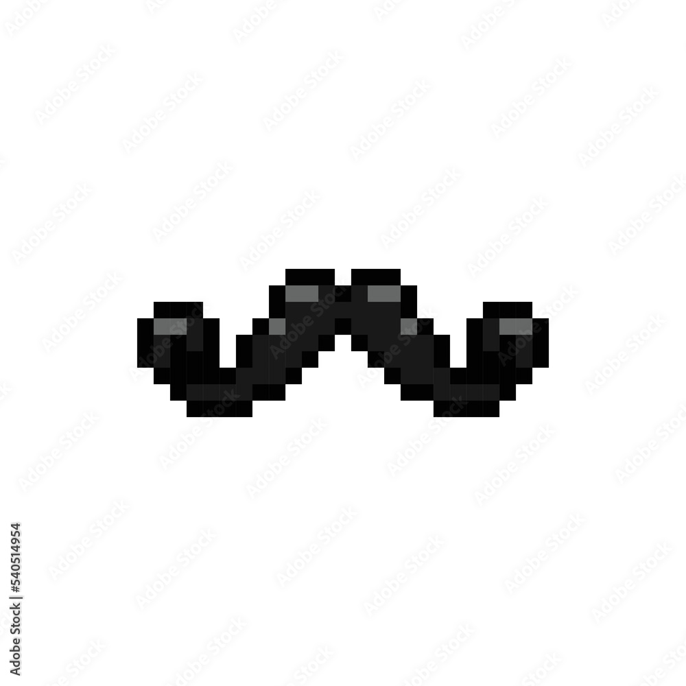 Pixel art moustaches illustration design