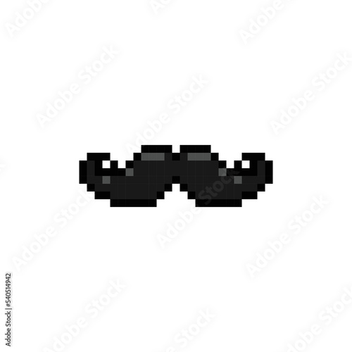 Pixel art moustaches design vector