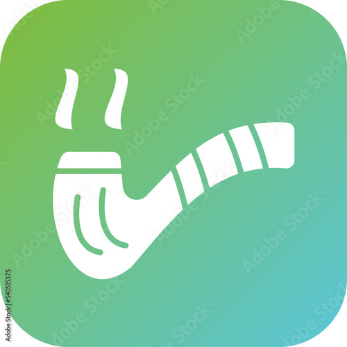 Smoking Pipe Icon Style