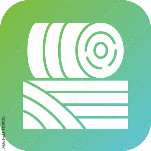 Hay Bale Icon Style