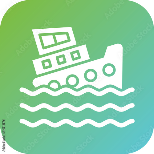 Boat Sink Icon Style