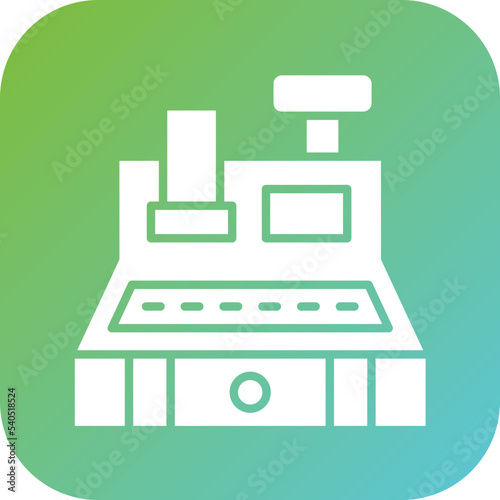 Cashier Machine Icon Style