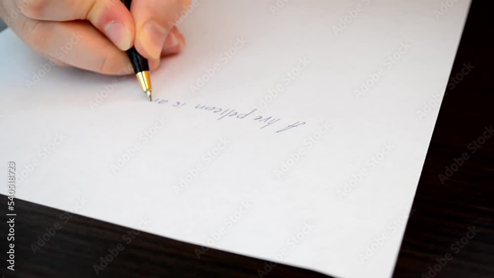 We write letters. English text StockVideo Adobe Stock