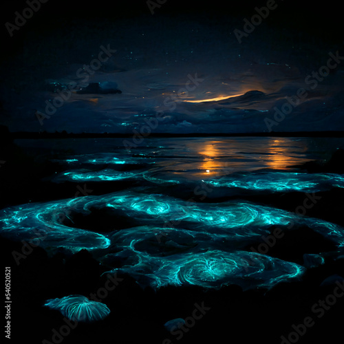 Tableau sur toile Bioluminescence