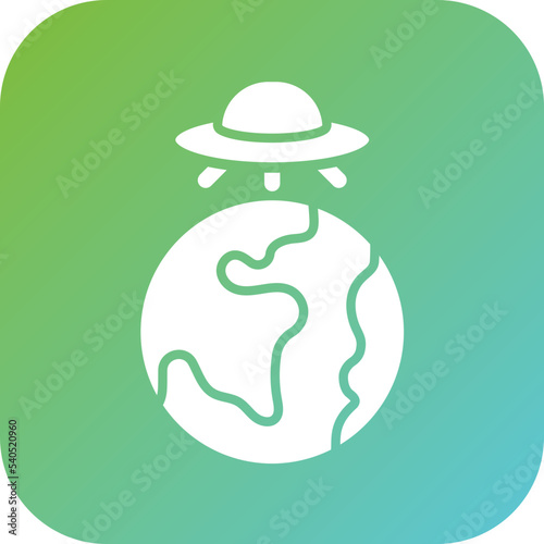 UFO Earth Icon Style