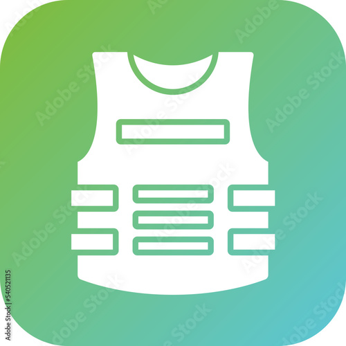 Bulletproof Vest Icon Style