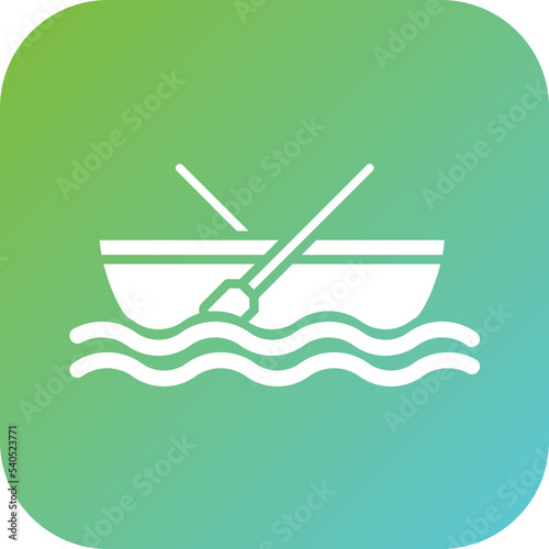 Rowing Boat Icon Style