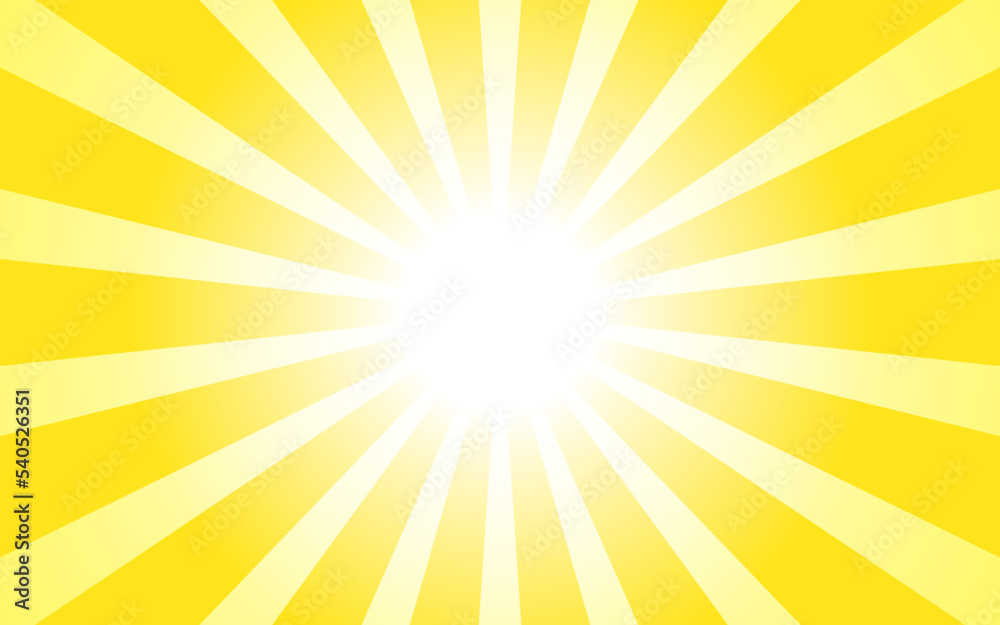 Obraz premium 黄色の集中線