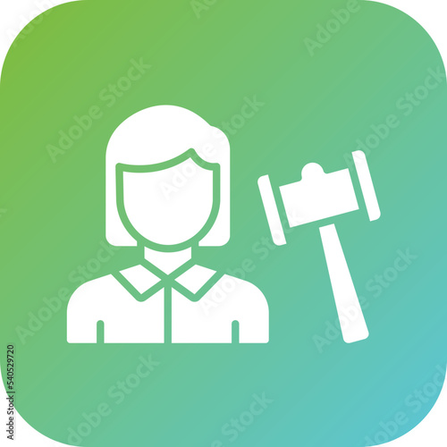 Auctioneer Female Icon Style