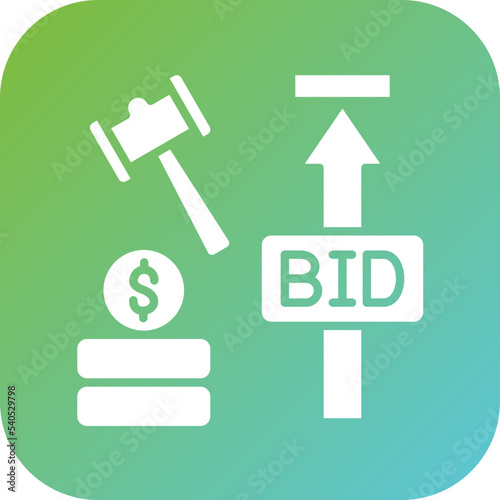 Maximum Bid Auction Icon Style