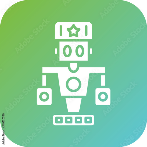 Military Robot Icon Style