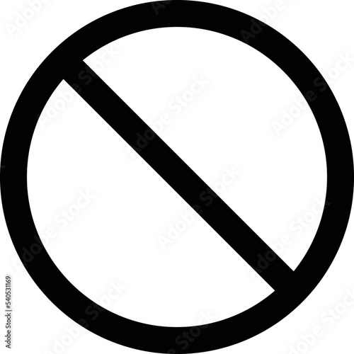 Black prohibition icon . Forbidden sign vector icon. No sign , stop icon