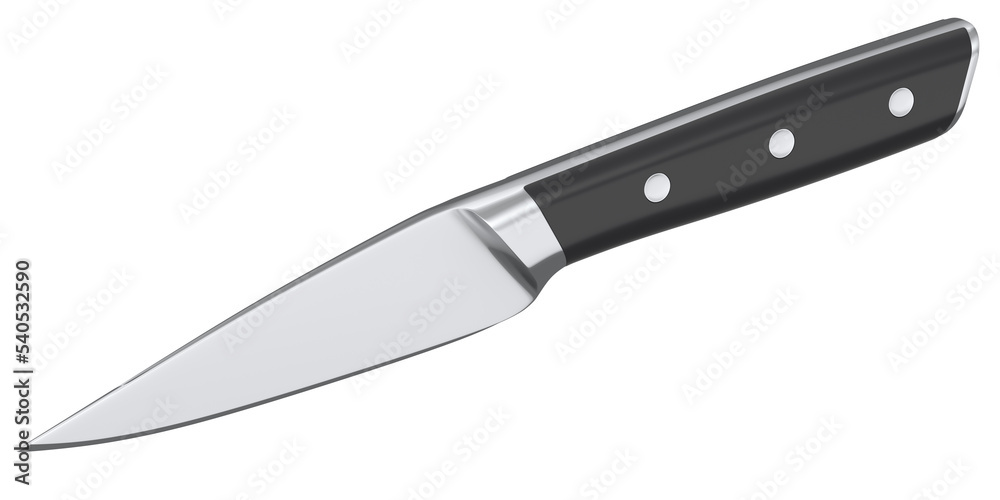 Chef's kitchen knife with a wooden handle isolated on white background. Chef's kitchen knife with a wooden handle isolated on white background.