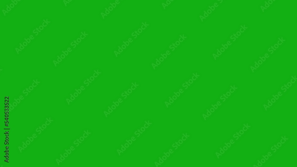 Cartoon nested circles transitions on a green screen. Cartoon hypnosis circle transitions with key color. Key color background, chroma key, 4K video.