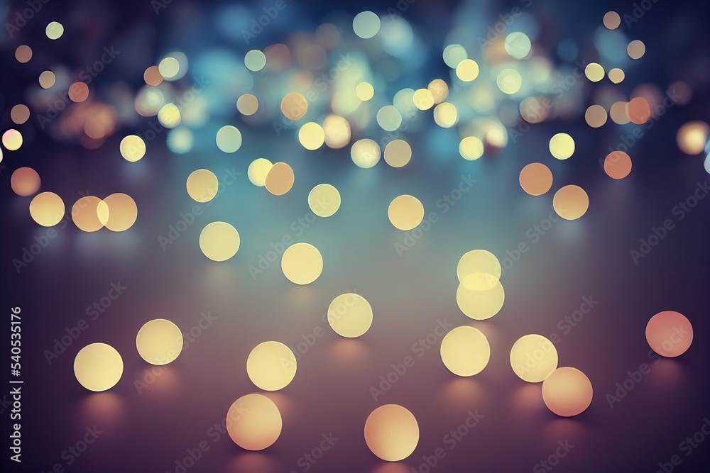 Blurred bokeh lights background, Merry Christmas, Happy New Year concept.