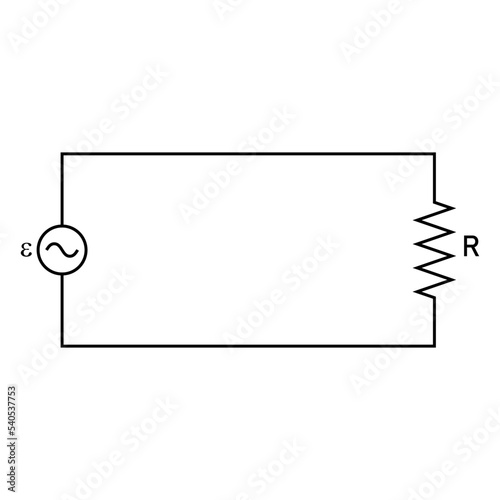 Photography AC voltage applied to a resistor