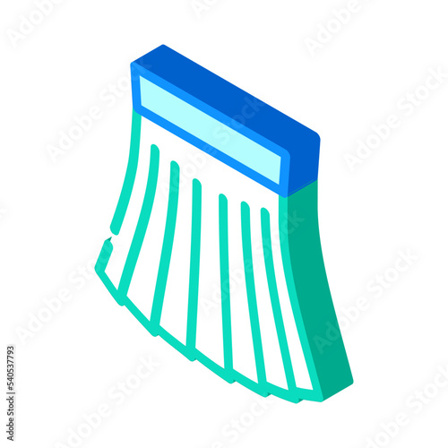 pleated skirt isometric icon vector. pleated skirt sign. isolated symbol illustration