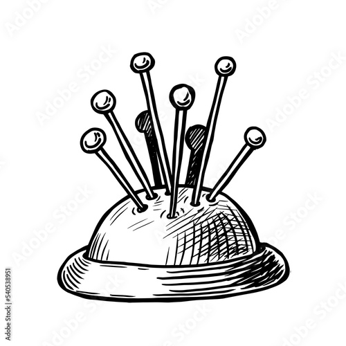 Pin cusion vector illustration on white background