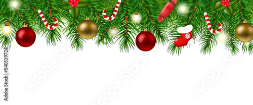 Christmas Border And White Background
