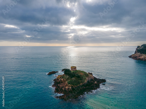 Portelet Tower, Jersey, is a Martello tower that the British built in 1808 on the tidal island L'Île au Guerdain photo