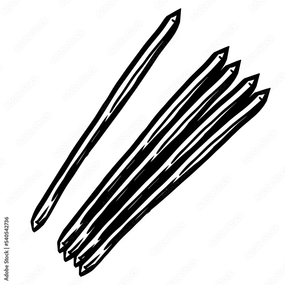 Set of knitting needles vector illustration on white background Set of knitting needles vector illustration on white background