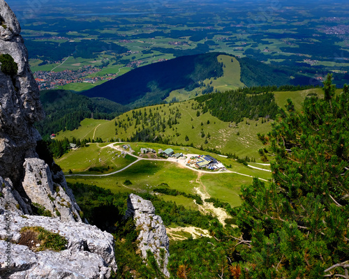 Blick von Kampenwand auf Steinlingalm photo