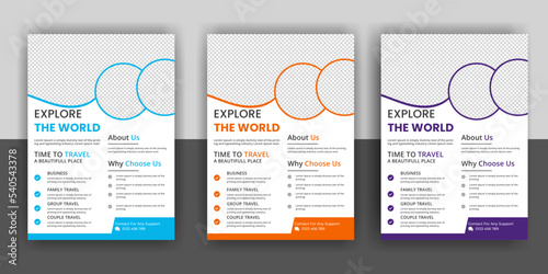 Travel flyer or poster brochure design, layout, Travel flyer, modern travel flyer, template, summer travel agencies