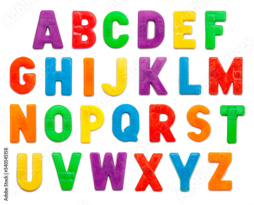 Transparent PNG Magnetic Plastic Alphabet ABC Letters. photo