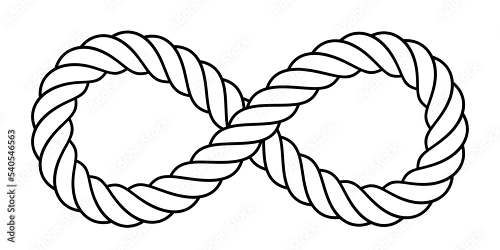 Infinity rope loop Stock Vector | Adobe Stock