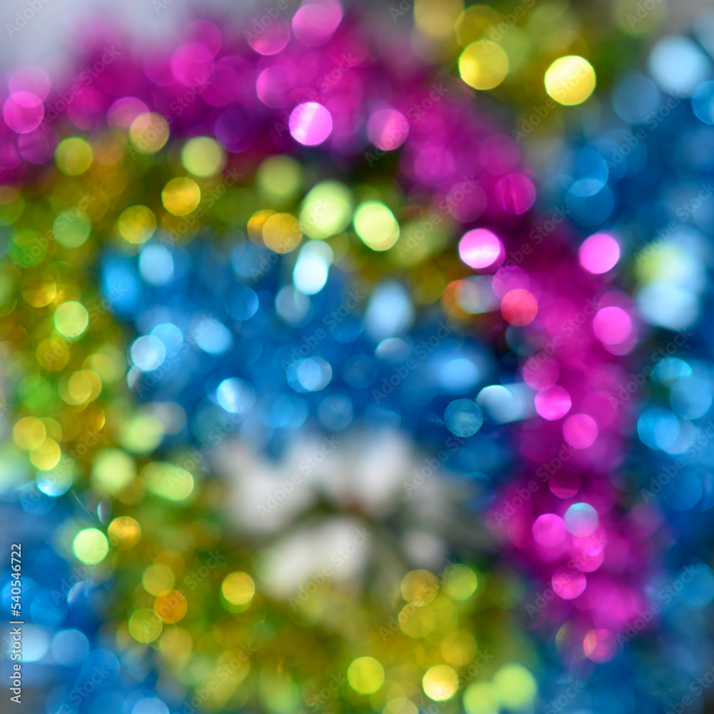 Obraz premium multicolored fabulous winter bokeh