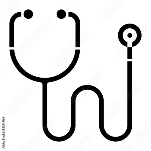 stethoscope glyph icon