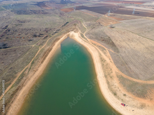 Aerial view of Drenov Dol reservoir, Bulgaria photo