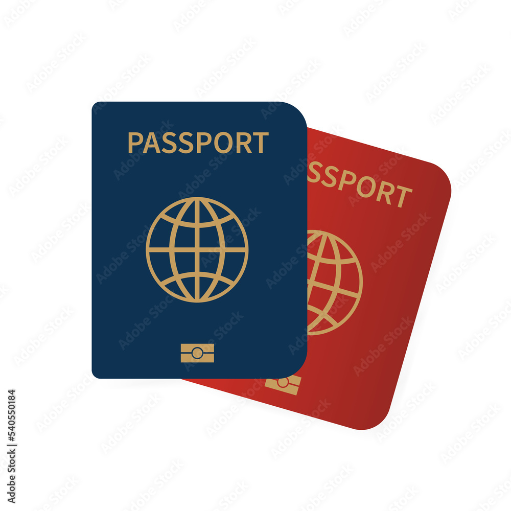 Passport on a white background. Vector illustration Passport on a white background. Vector illustration