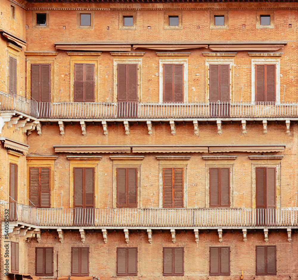 facade of old italian house