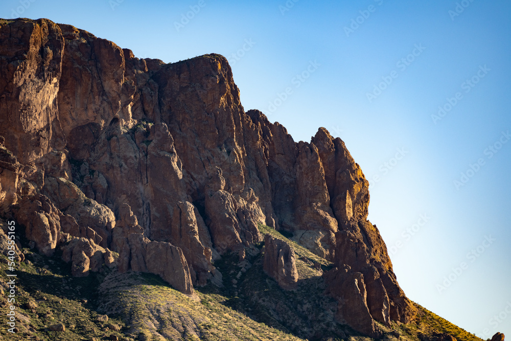 The Superstition Mountains located outside of Phoenix Arizona