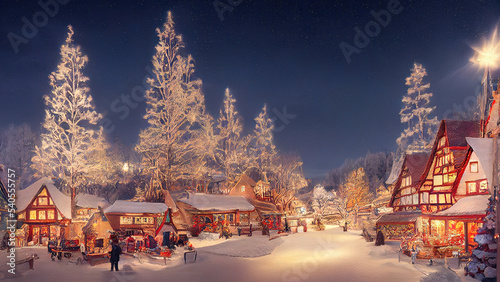 Weihnachtliche Winterlandschaft Christmas Jahreszeit Weihnachsmarkt Advent Stimmung Digital   © Korea Saii